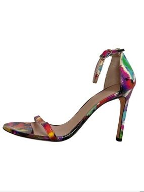 Stuart Weitzman Multicolor Ankle-Strap Stiletto Sandal Sz 6
